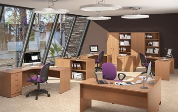 Офисный комплект мебели IMAGO - рабочее место, шкафы для документов в Астрахани - предосмотр 2